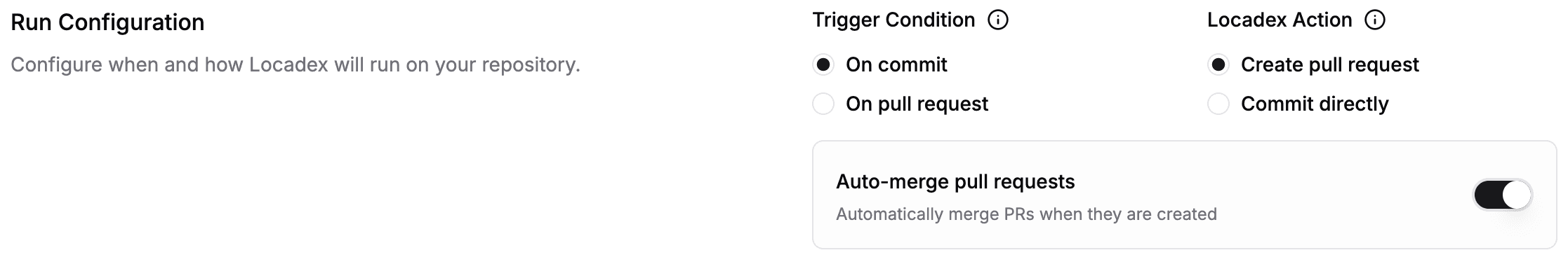 Click the auto merge toggle